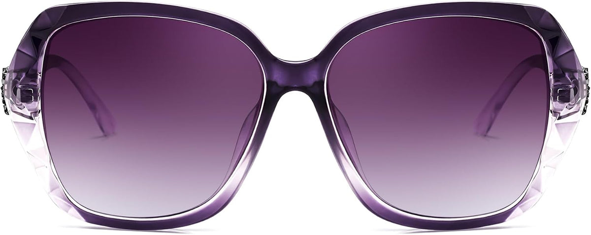 商品图片 27 | B079GT4RXH | FEISEDY Polarized Women Square Sunglasses Sparkling Composite Shiny Frame B2289