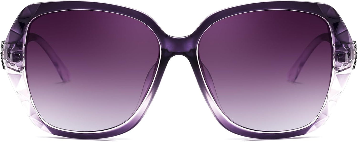 商品图片 27 | B079GT4RXH | FEISEDY Polarized Women Square Sunglasses Sparkling Composite Shiny Frame B2289