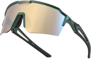 Green Frame Gold Mirror Lens / Large | B0CVX7CP7H | FEISEDY Sports Sunglasses for Men Women Baseball Cycling Running Driving Glasses UV400 B0088