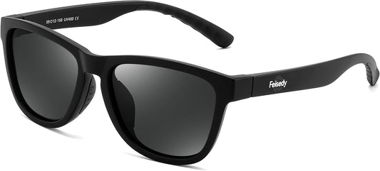 グレー | B0H7BWZS6L | [FEISEDY] サングラス UV400 メンズ 運動用 偏光サングラス 超軽量25ｇ レディース ウェリントン型 カラーレンズ ランニング 釣り ドライブ アウトドア ファッション ユニセックス B1423