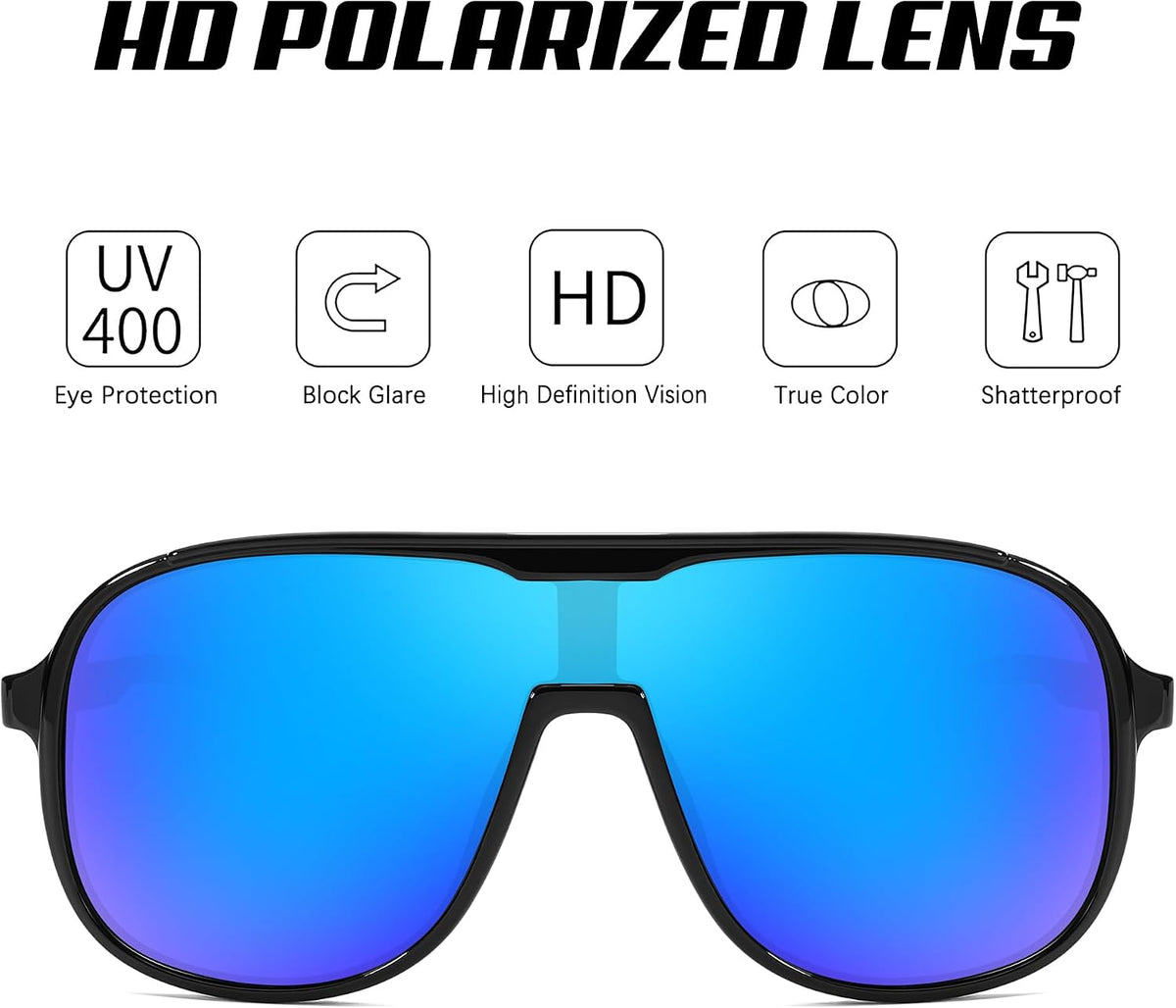 ÉÌƷͼƬ 6 | B0DSV55WLM | FEISEDY Polarized Sunglasses Men Women Mirrored One Piece Lens B0277