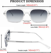 ÉÌƷͼƬ 85 | B0925V3NP4 | FEISEDY Vintage Square 70s Flat Aviator Sunglasses Women Men Metal Design Shades B2752