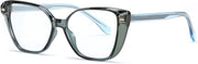 Blue / 51 Millimeters | B0CTQL71PM | FEISEDY Cat Eye Blue Light Glasses for Women Anti Glare Eyestrain Computer Game Glasse B0123
