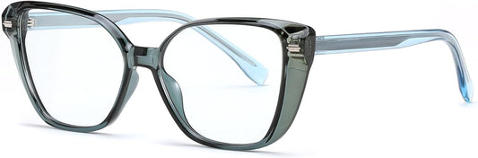 Blue / 51 Millimeters | B0CTQL71PM | FEISEDY Cat Eye Blue Light Glasses for Women Anti Glare Eyestrain Computer Game Glasse B0123