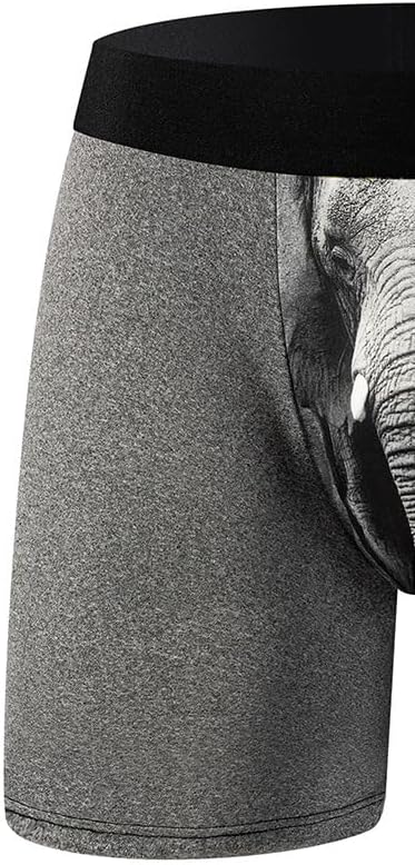 商品图片 4 | B0H2Y4NY8R | Men's Funny Elephant Trunk Boxer Briefs, Novelty Hilarious Underwear for Men, Gag Gift Christmas Underwear Flyless