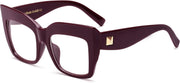 Fuchsia/Dark Red Brown / 51 Millimeters | B07N5F47BP | FEISEDY Square Oversized Glasses Frame Eyewear Women B2475
