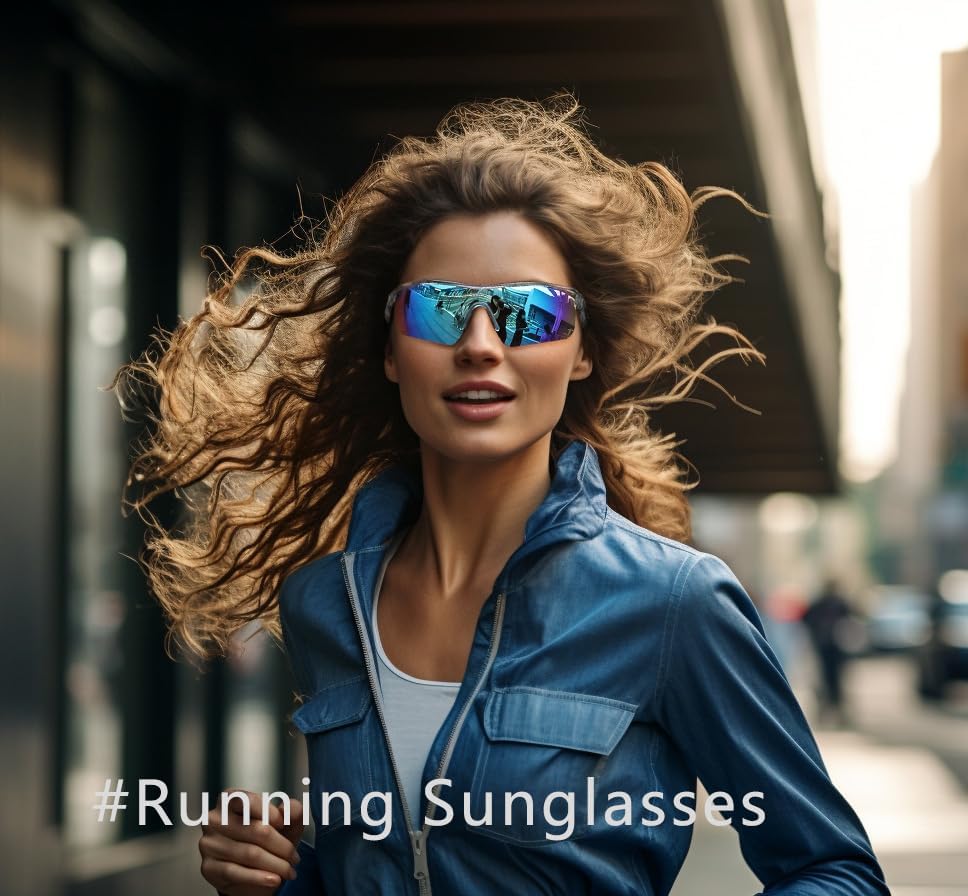商品图片 26 | B0C7189J4Z | FEISEDY Men Sunglasses, Polarized Cycling Sunglasses, UV400 Sports Baseball Running Fishing Hiking Shades B2372