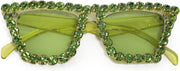 ÉÌƷͼƬ 3 | B09V7X56D4 | FEISEDY Women Crystal Square Cat Eye Sunglasses Sparkling Trendy Retro Cateye Sunglasses B2898