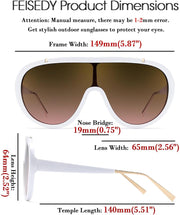 ÉÌƷͼƬ 20 | B085PPHWTZ | FEISEDY Retro Oversized Sunglasses Women Men One Piece Frame B2580