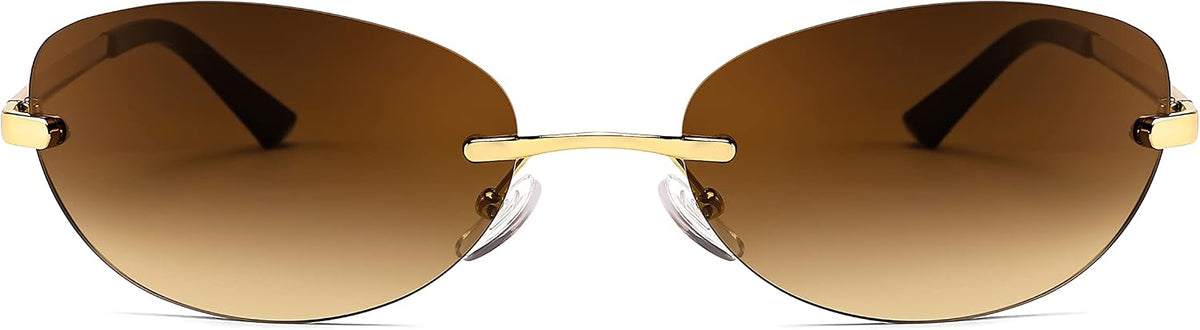 ÉÌƷͼƬ 17 | B0BZPBKFF1 | FEISEDY Trendy Rimless Oval Sunglasses for Women Men Retro 90s Eyewear Frame Y2K Glasses B2393