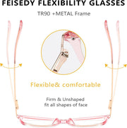 ÉÌƷͼƬ 10 | B096LSK611 | FEISEDY Blue Light Blocking Glasses Computer Glasses Women Men Cateye TR90 Frame B2772