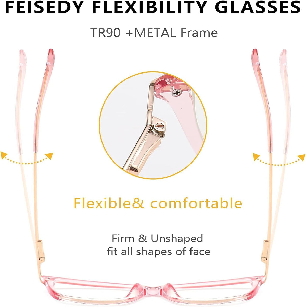 ÉÌƷͼƬ 10 | B096LSK611 | FEISEDY Blue Light Blocking Glasses Computer Glasses Women Men Cateye TR90 Frame B2772