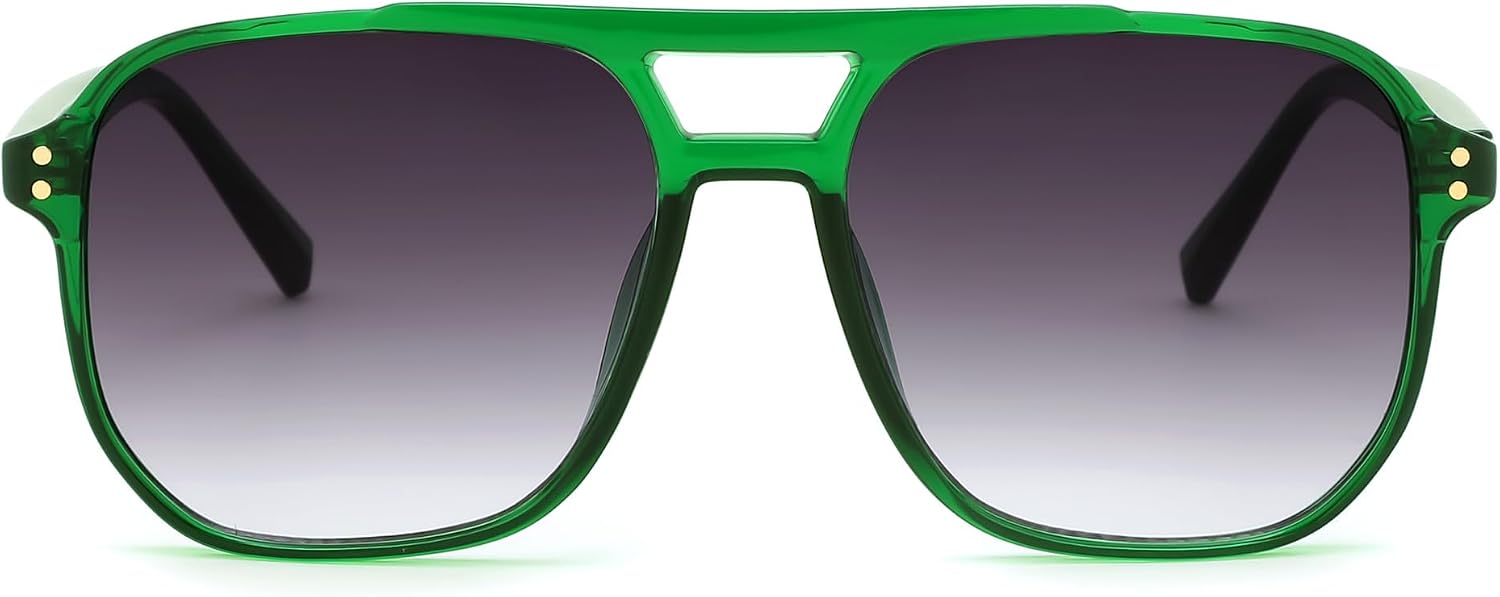 商品图片 102 | B09J8999GR | FEISEDY Retro Square Aviator Sunglasses Women Men 70s Vintage Trendy Plastic Frame Sun Glasses B2835
