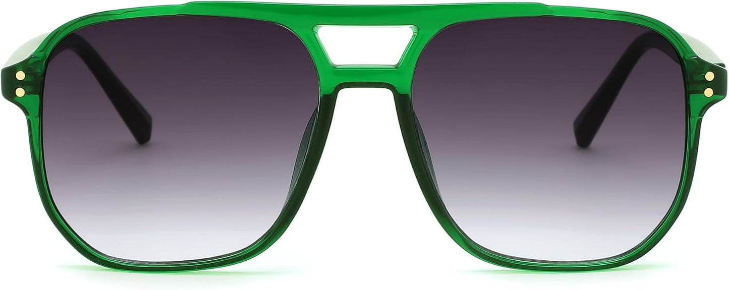 商品图片 102 | B09J8999GR | FEISEDY Retro Square Aviator Sunglasses Women Men 70s Vintage Trendy Plastic Frame Sun Glasses B2835