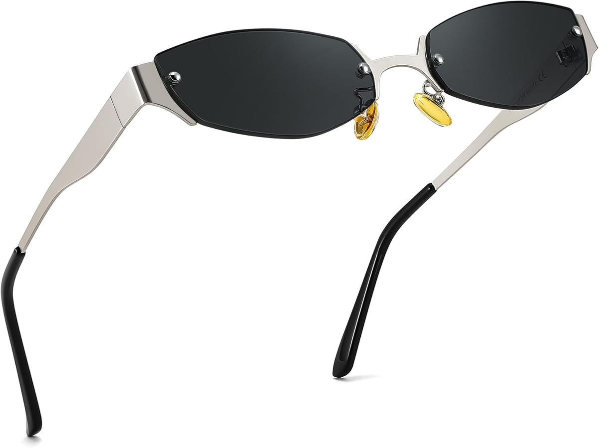 ÉÌƷͼƬ 6 | B0CHYTCP8J | FEISEDY Retro Oval Sunglasses Women Men Y2K Fashion Designer Cosplay Glasses Party Accessories B2376