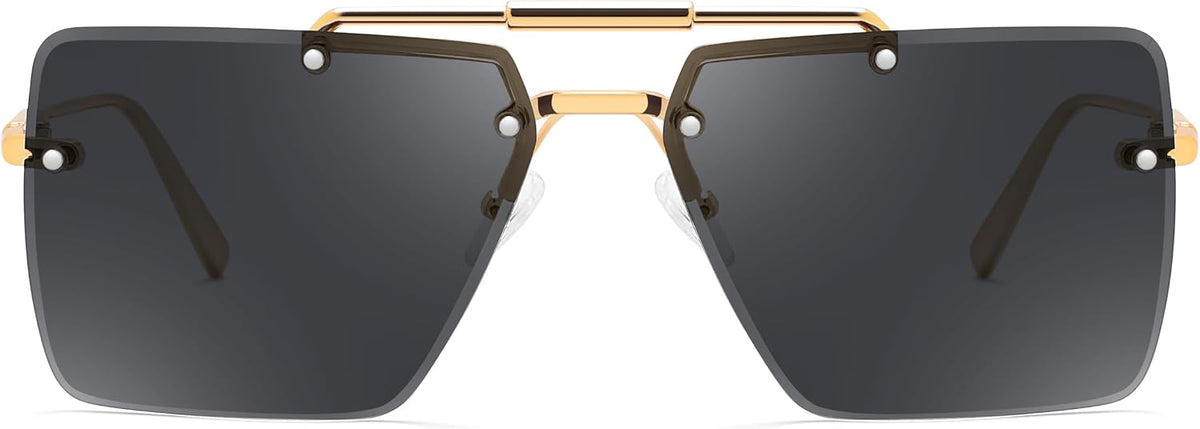 商品图片 2 | B0HFJXV98G | FEISEDY Rimless Aviator Sunglasses for Women Men Luxury UV400 Shades
