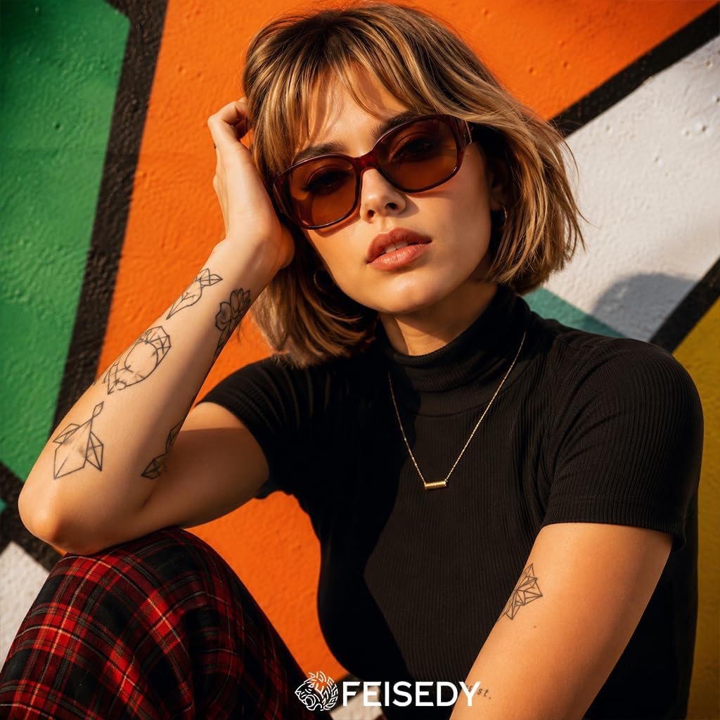 商品图片 30 | B0H4R52F3D | FEISEDY Women's Polarized Sunglasses Wrap Around Vintage Fashion Sunnies UV400 Protection B0394