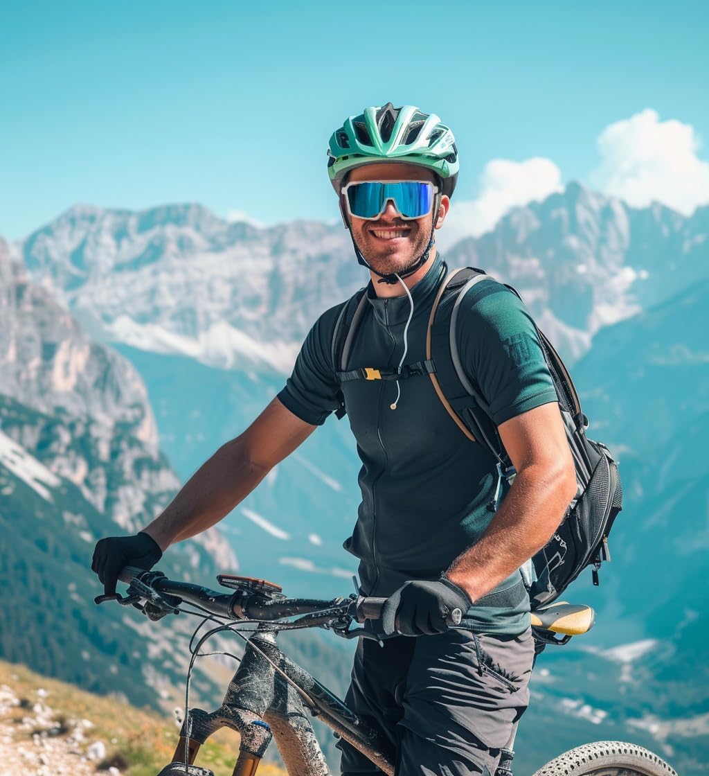 ÉÌƷͼƬ 16 | B0D2XDTT5X | FEISEDY Sports Cycling Sunglasses for Men Women, UV400 Protection Baseball Running Fishing Biking B0168
