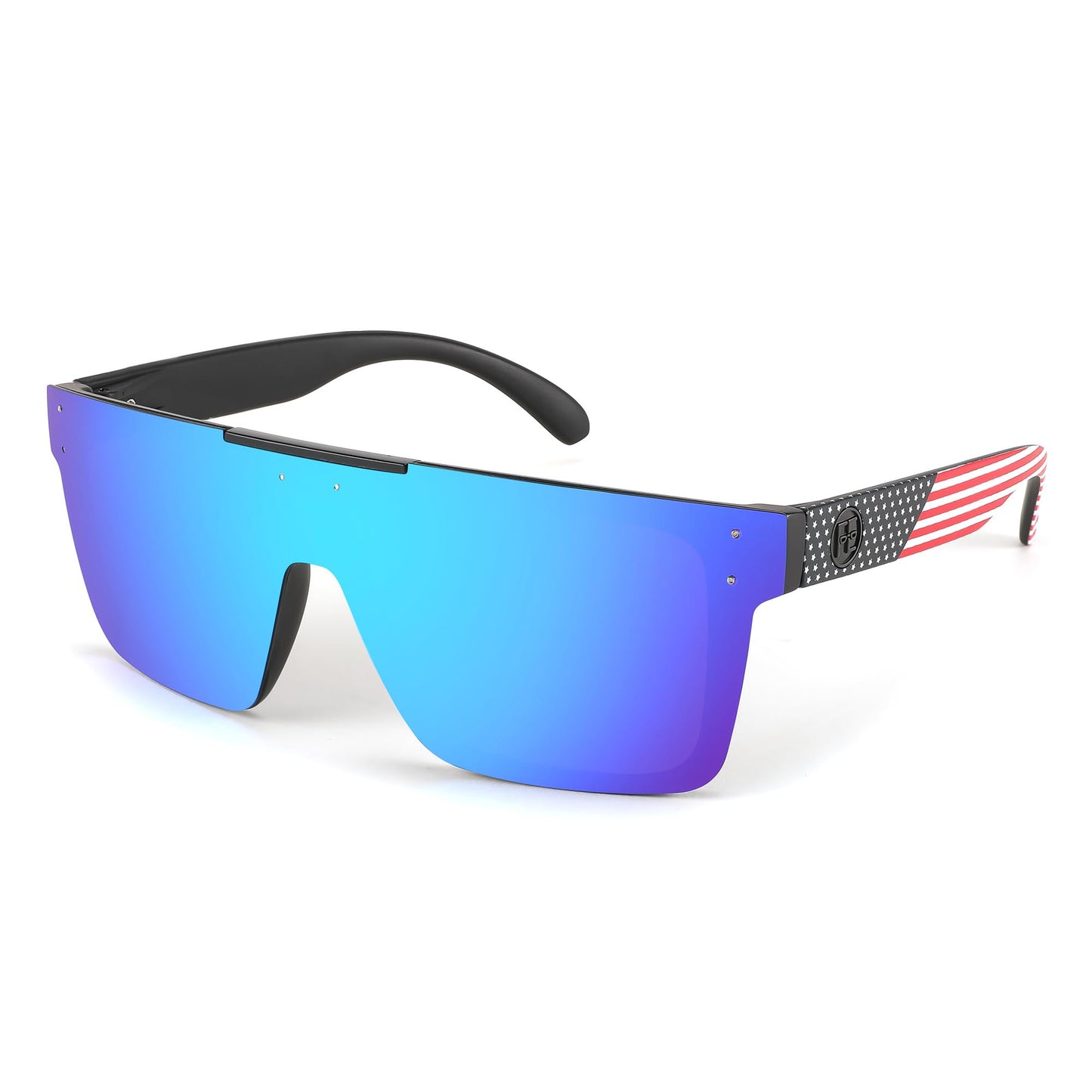 FEISEDY Polarized Sunglasses for Men, Z87 Oversized Square Flat Top B2990 | Polarized, UV400 Protection, Outdoors Sports, Fis