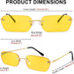 商品图片 32 | B0CY2Q4VW1 | FEISEDY Rimless Sunglasses Y2K Retro Small Narrow Rectangle Shades B2643