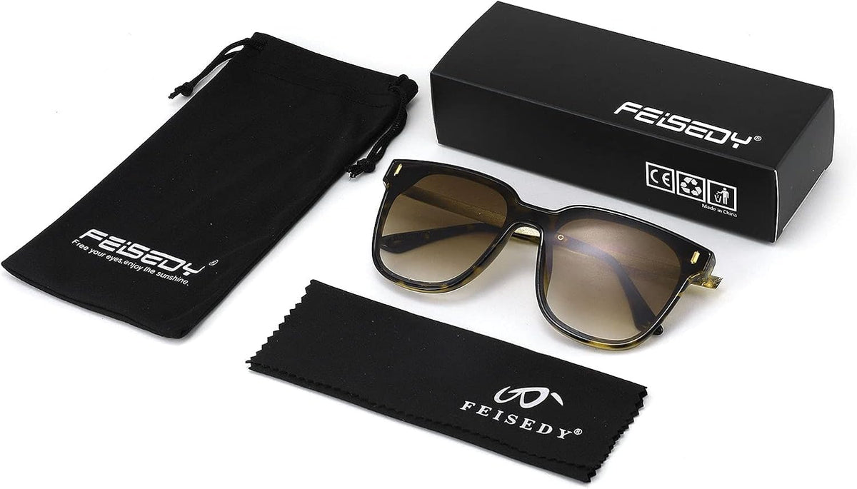 ÉÌƷͼƬ 20 | B09B3G7YTJ | FEISEDY Women Fashion Round Sunglasses Square Trendy Classic Chic Shades UV400 B2797