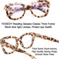 商品图片 23 | B082SVW71F | FEISEDY Retro Reading Glasses Thick Square Big Frame Blue Light Blocking Lens Anti Glare Digital Eyestrain B2534