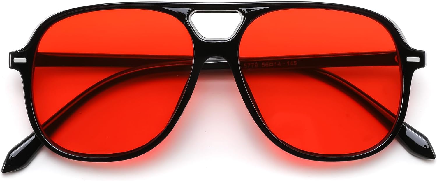 商品图片 10 | B0H1WCGC42 | FEISEDY Retro Square Aviator Sunglasses Women Men Double Bridge B0443