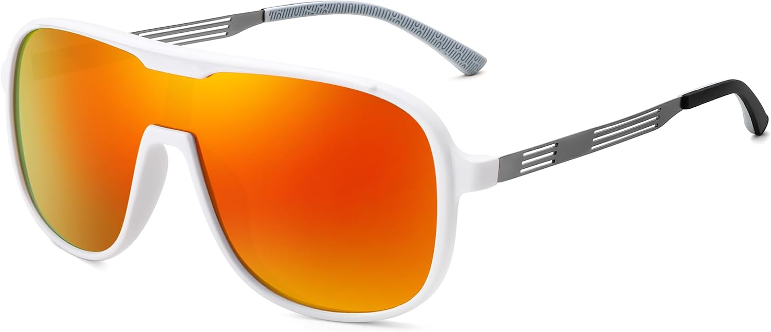 商品图片 38 | B0DSV55WLM | FEISEDY Polarized Sunglasses Men Women Mirrored One Piece Lens B0277