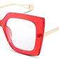 Red / 62 Millimeters | B0BXMZ5PV4 | FEISEDY Oversized Square Blue Light Blocking Glasses Eye Strain Glare Pearl Inlay Arm Cat Eye Fashion Eyewear B2639