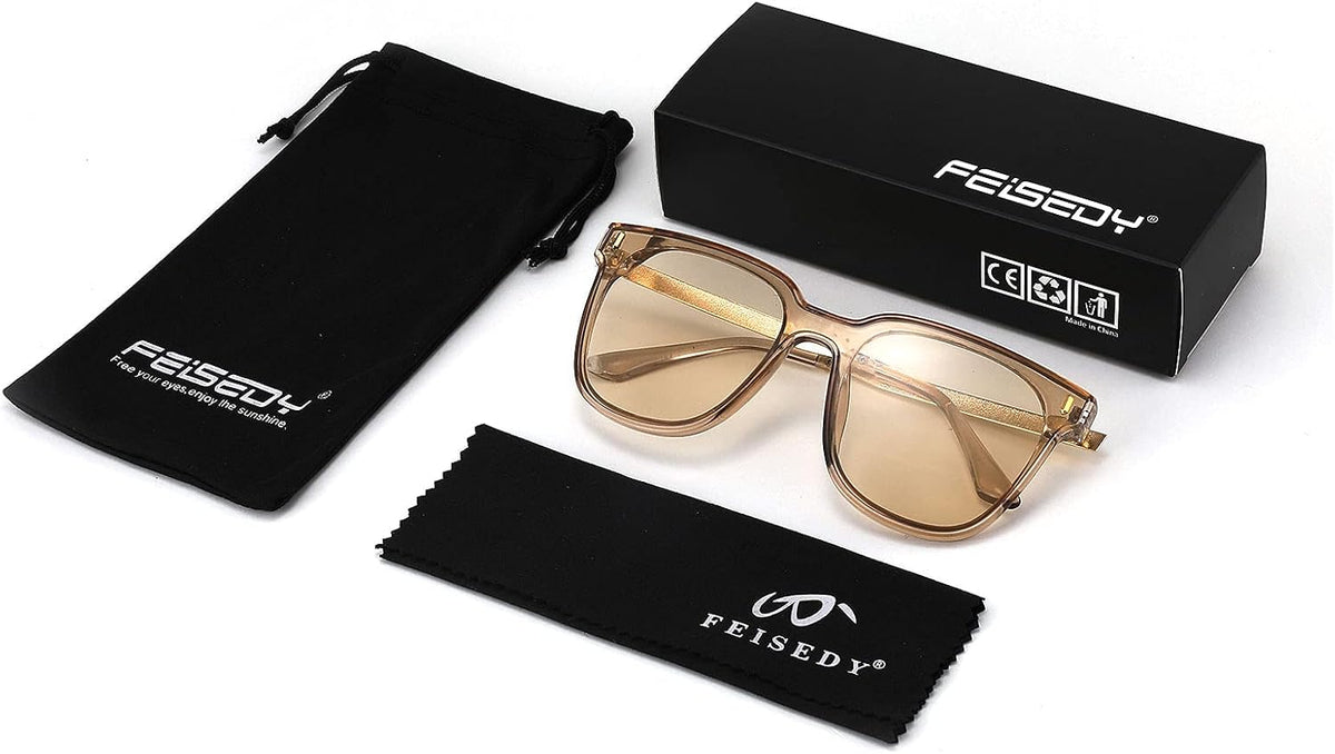 ÉÌƷͼƬ 14 | B09B3G7YTJ | FEISEDY Women Fashion Round Sunglasses Square Trendy Classic Chic Shades UV400 B2797