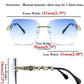 商品图片 21 | B083VRLS2Q | FEISEDY Classic Rimless Sunglasses Women Metal Frame Diamond Cutting Lens Sun Glasses B2567