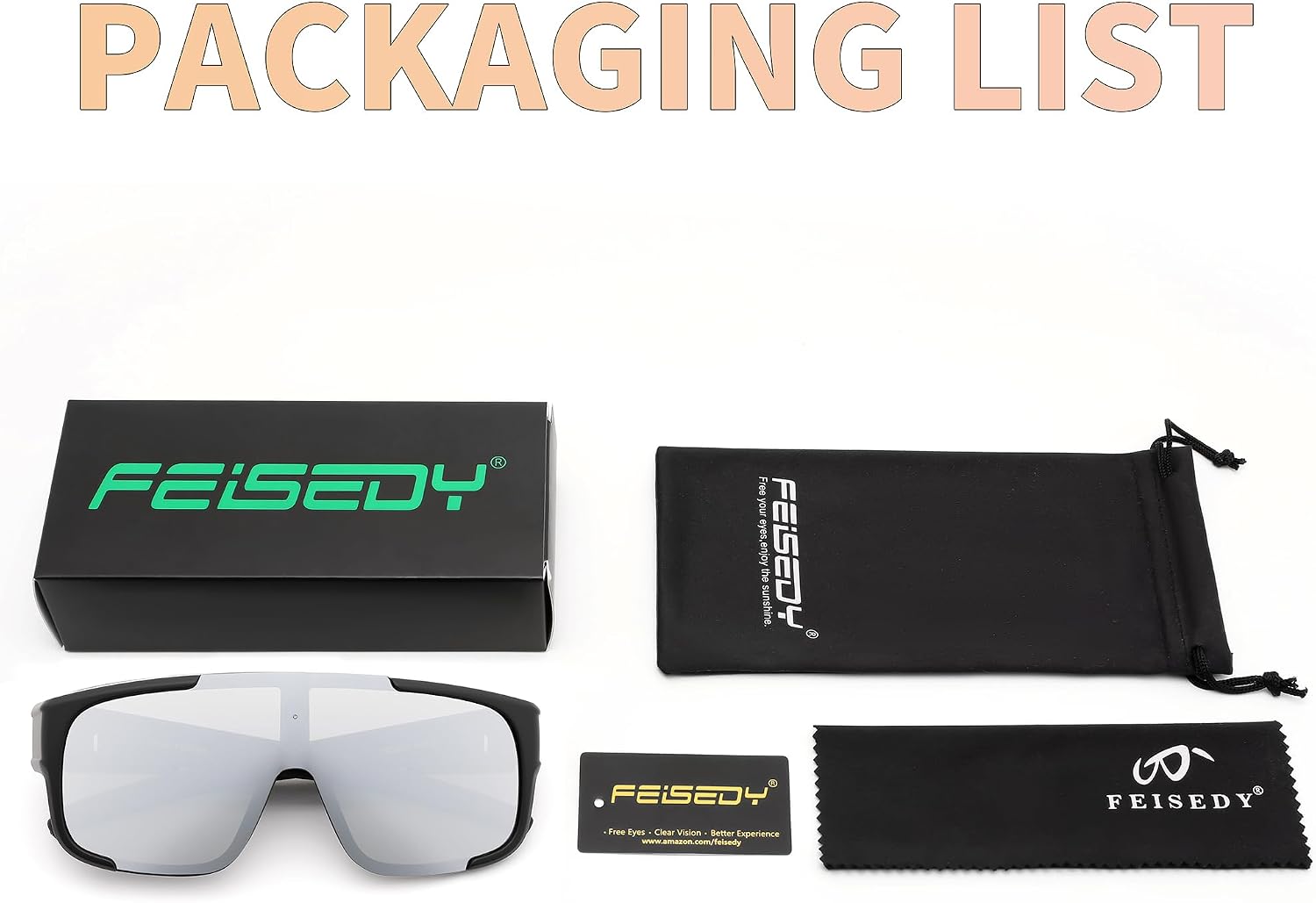 商品图片 32 | B0FY37CX2V | FEISEDY Polarized Fit Over Glasses Sunglasses for Men Women, Sports Wrap Around for Driving Cycling Fishing B0315