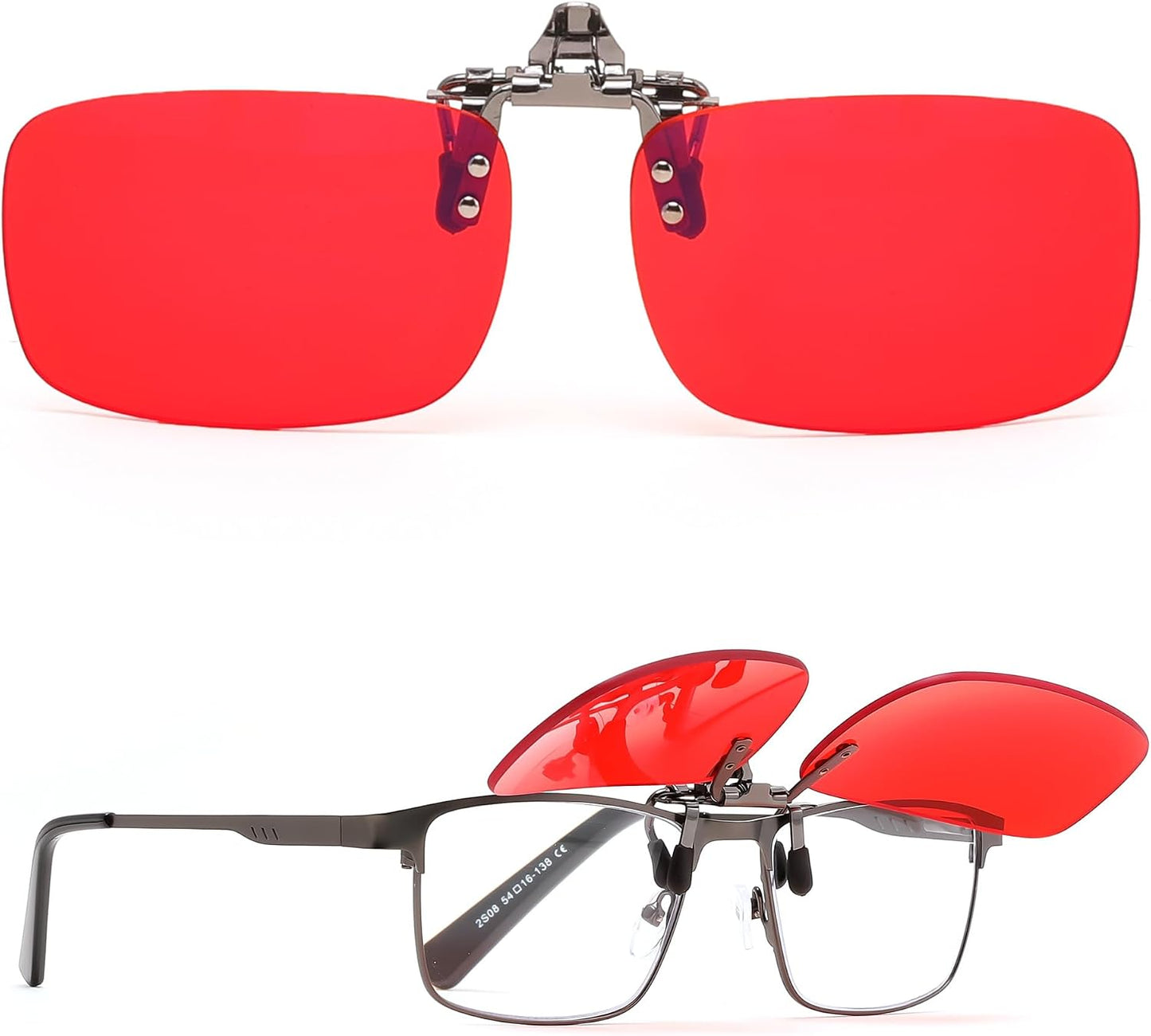 商品图片 14 | B0FZKQ9RL5 | FEISEDY Clip on Rimless One Piece Blue Light Glasses for Woman Men B0360