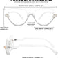 商品图片 12 | B0BK84HWH8 | FEISEDY Women Blue Light Blocking Glasses Fashion Half Frame Cat Eye Glasses Inlaid Diamond Anti Eyestrain B2995