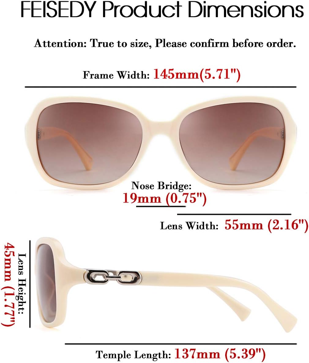 商品图片 65 | B08LPZDDKZ | FEISEDY Womens Polarized Sunglasses Square Wraparound Shades UV400 Mirrored Trendy Sun Glasses for Women B2526
