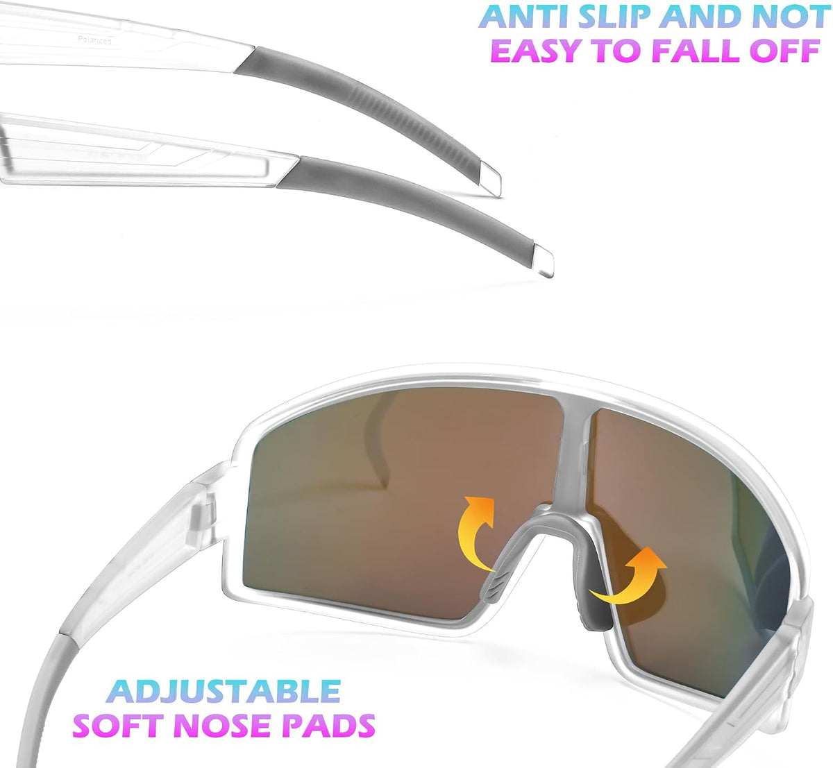ÉÌƷͼƬ 11 | B0CTT71RHP | FEISEDY Polarized Sports Sunglasses for Men Women Youth Cycling Glasses Baseball Softball Sunglasses B2368