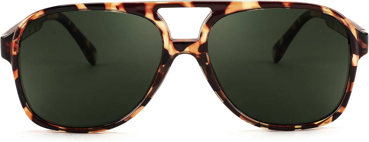 ÉÌƷͼƬ 43 | B0CB543WBD | FEISEDY Vintage Retro 70s Plastic Aviator Sunglasses Women Men Classic Large Squared Frame B2751
