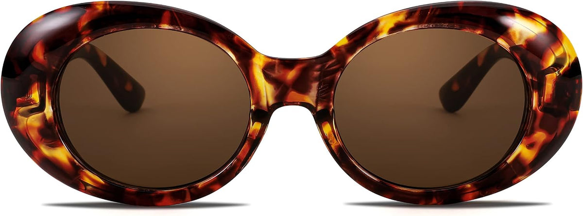 ÉÌƷͼƬ 36 | B074H8KFSZ | FEISEDY Sunglasses White Oval Clout Goggles for Women Men Retro Round Trendy Rimmed Clueless Costume Frame B2253