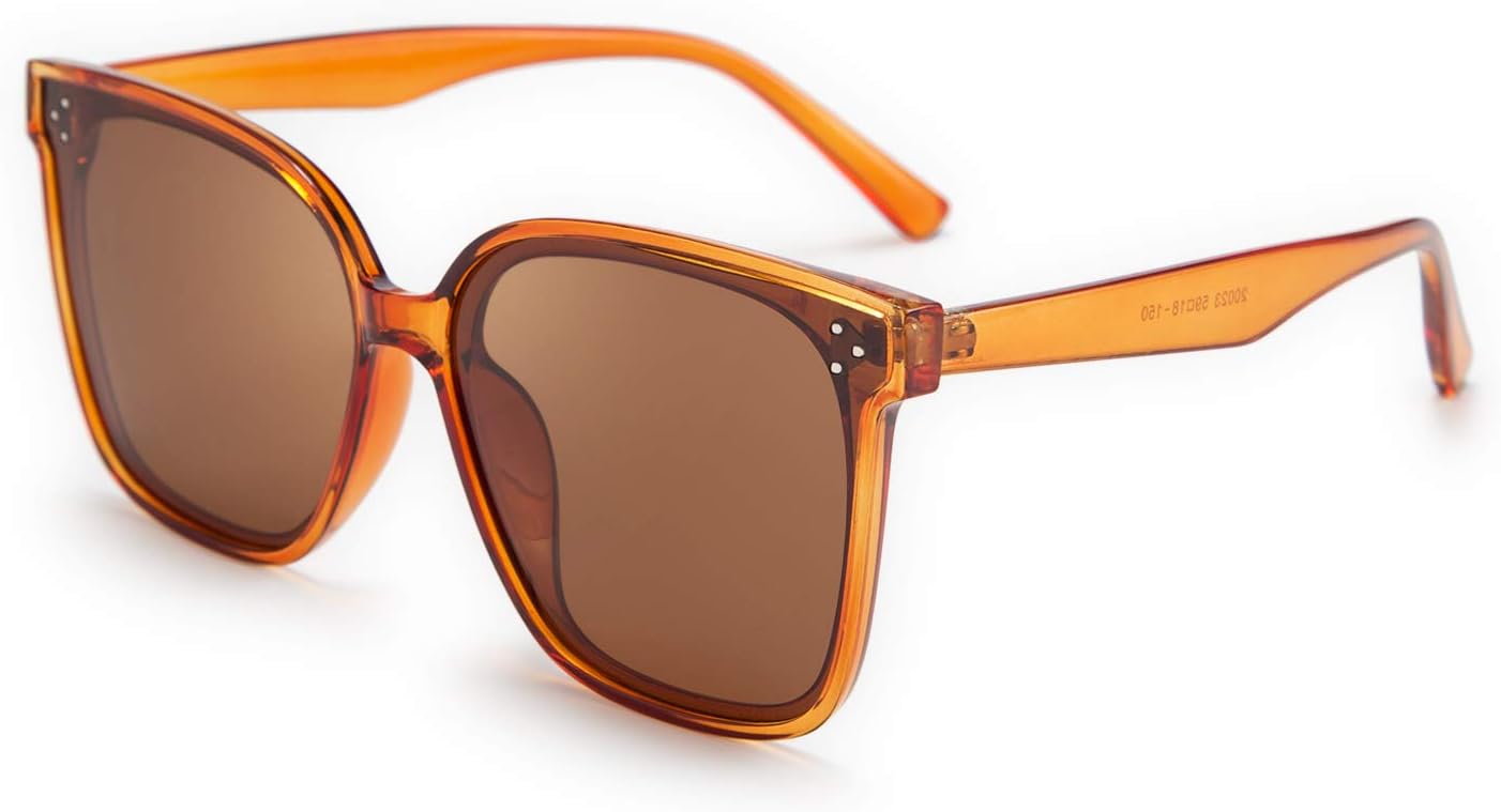 Jacinth / 63 Millimeters | B0871RRCDT | FEISEDY Oversized Polarized Sunglasses - UV400 Protection, Square Fashion Sun Glasses for Outdoor & Daily B2600