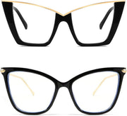 Default Title | B0FLNLX94K | FEISEDY Fashion Cat Eye Blue Light Blocking Glasses B0240+B2589