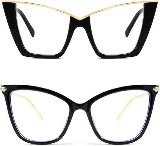 Default Title | B0FLNLX94K | FEISEDY Fashion Cat Eye Blue Light Blocking Glasses B0240+B2589