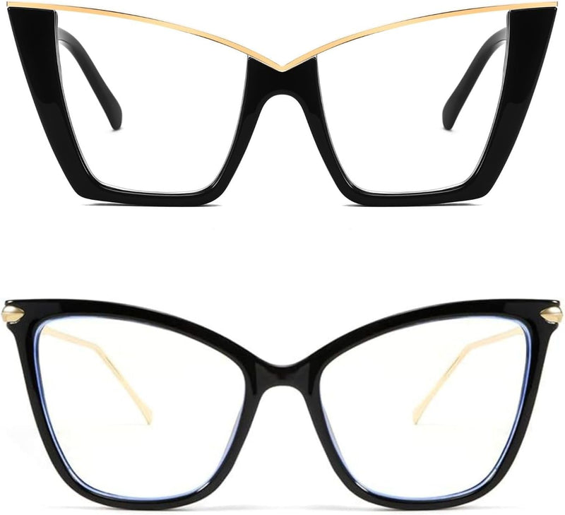 Default Title | B0FLNLX94K | FEISEDY Fashion Cat Eye Blue Light Blocking Glasses B0240+B2589