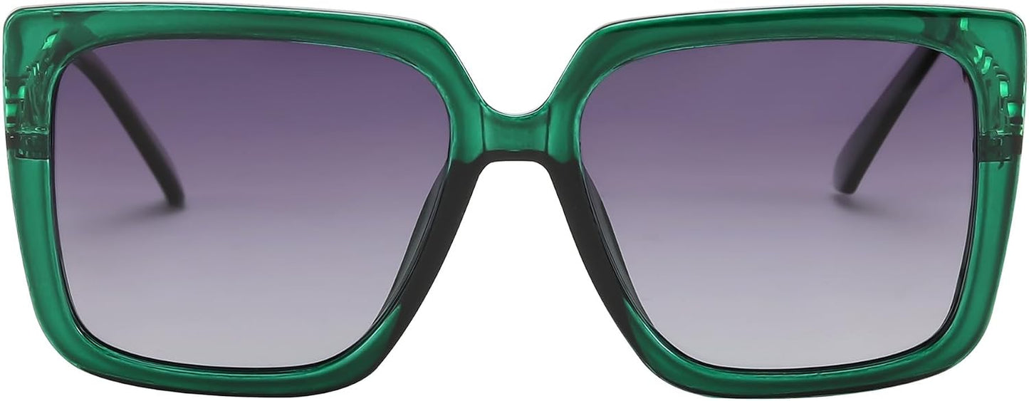商品图片 24 | B08HVPGJW5 | FEISEDY Sunglasses Womens Trendy, Oversized Square Shades, Pearl Inlay Cat Eye Frame UV400 Protection B2625