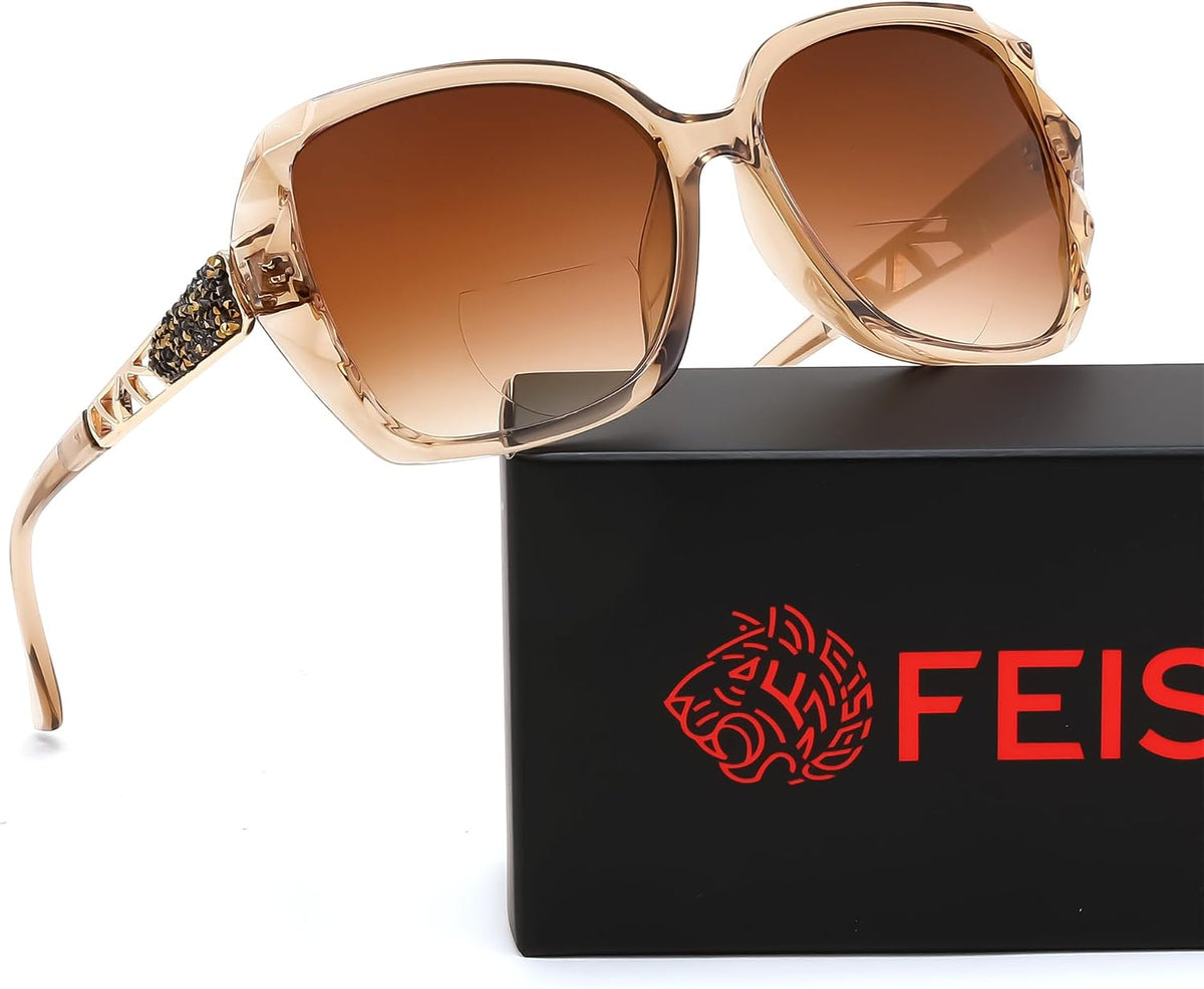 ÉÌƷͼƬ 24 | B0GSVYSZZX | FEISEDY Oversized Butterfly Bifocal Sunglasses Reader for Women B0353