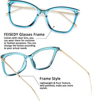 ÉÌƷͼƬ 31 | B07KK3P4KT | FEISEDY Oversized Cat Eye Glasses Frame with Clear Lenses Eyewear for Women B2460