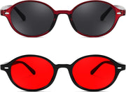 ÉÌƷͼƬ 121 | B0DTHVTKB5 | FEISEDY Retro Oval Sunglasses for Women 90s Narrow Round Lightweight Shades Y2k Trendy Sunnies B1171