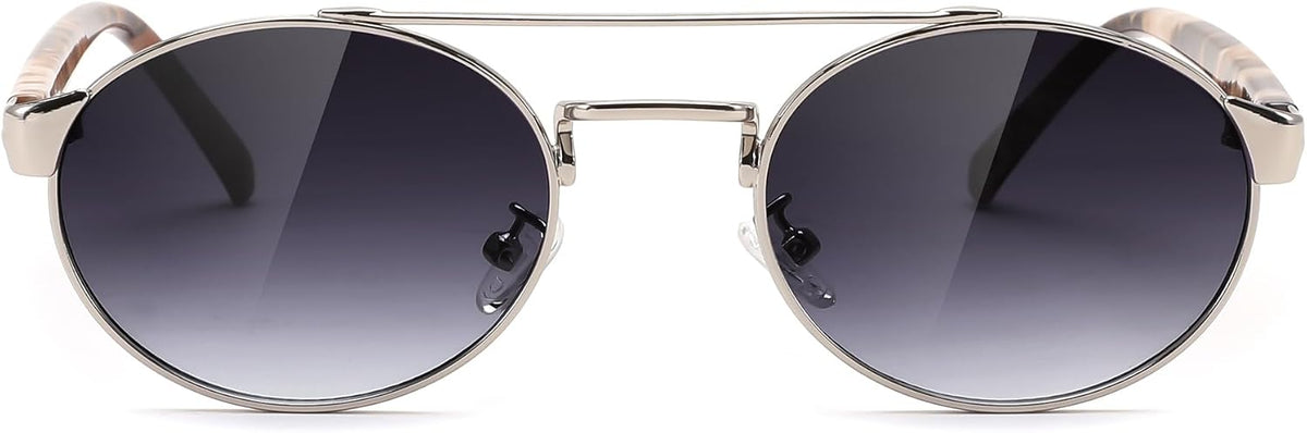 ÉÌƷͼƬ 26 | B0DRYKH1MV | FEISEDY Classic Trendy Oval Sunglasses Women Men Cute Small Shade Metal Frame Sunnies B0264