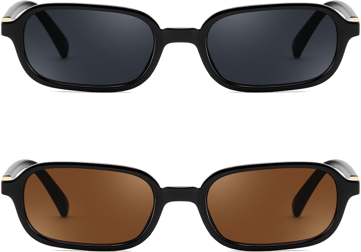 ÉÌƷͼƬ 18 | B0DX1678RX | FEISEDY Retro Rectangular Sunglasses for Women Men 90s Small Vintage Fashion Square Sunnies B0282