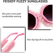 ÉÌƷͼƬ 95 | B09PN9V5N6 | FEISEDY Sunglasses Women Plush Fuzzy Soft Velvet Party Masquerade B2877
