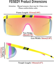 ÉÌƷͼƬ 31 | B096SD9GGG | FEISEDY Oversized Mirror Shield Sport 80s Sunglasses Ski Goggles Flat Top One Piece Futuristic Visor Women Men B2522